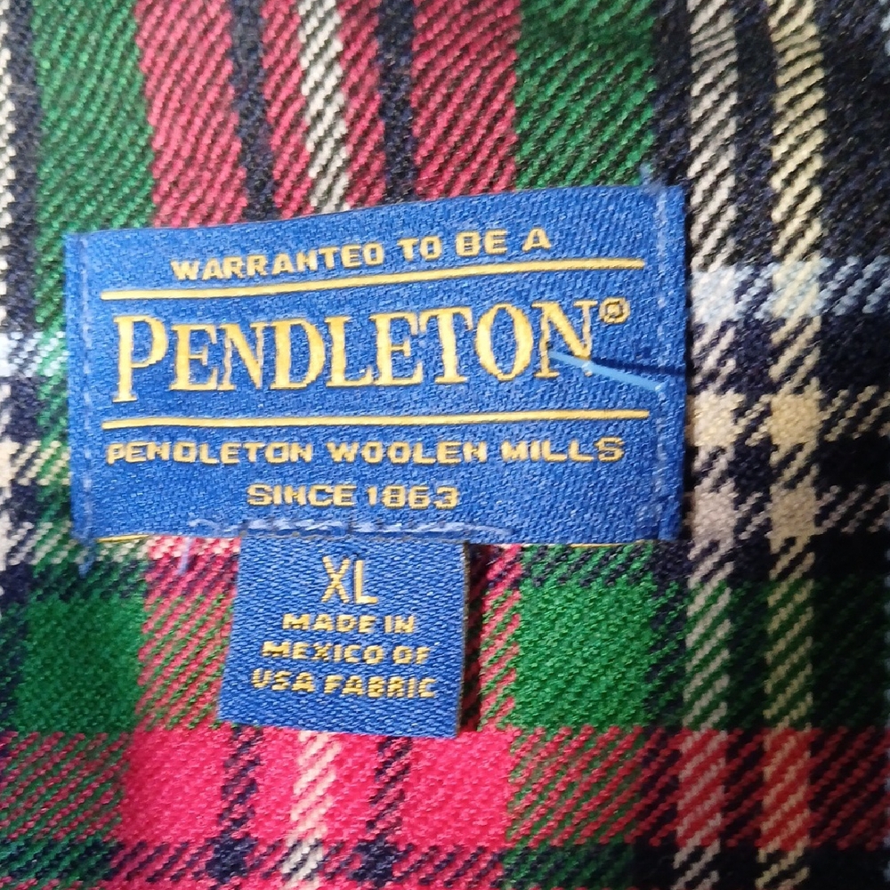 Pendleton Plaid Button Down Shirt - Black, Pink, … - image 5